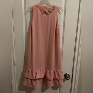 LOFT Pink Ruffle Dress
